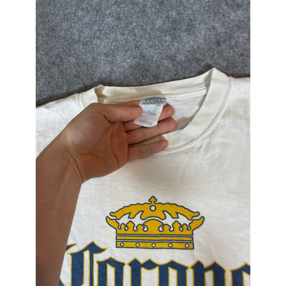 Vintage Corona Extra Beer T Shirt Mens XL White Gildan Single Stitch Crewneck - Picture 5 of 7